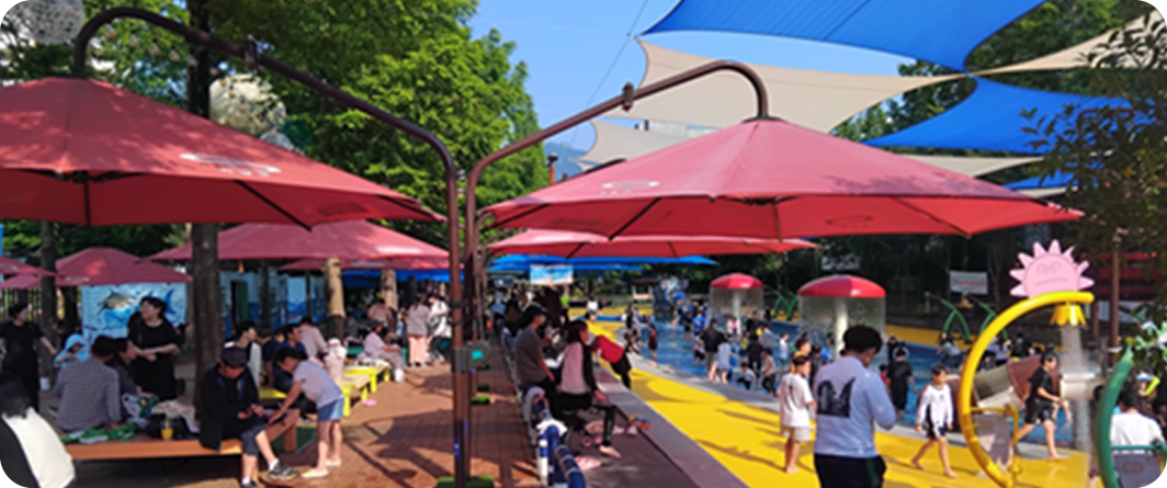 정원체험형 윗골공원 야외 물놀이장