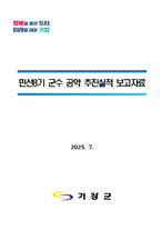 민선8기 군수 공약사항 세부실천계획(2025년 7월 기준)