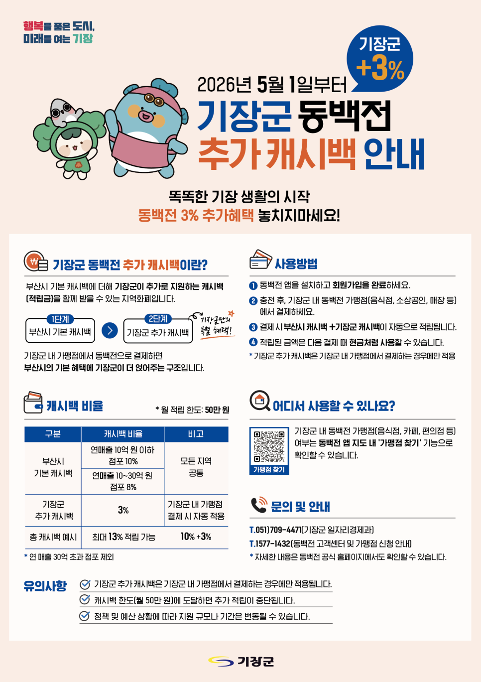기장군 동백전 추가캐시백 안내 첨부 이미지