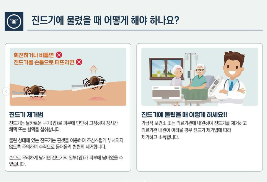 [카드뉴스] 진드기 매개 감염병 예방 및 관리수칙 첨부 이미지