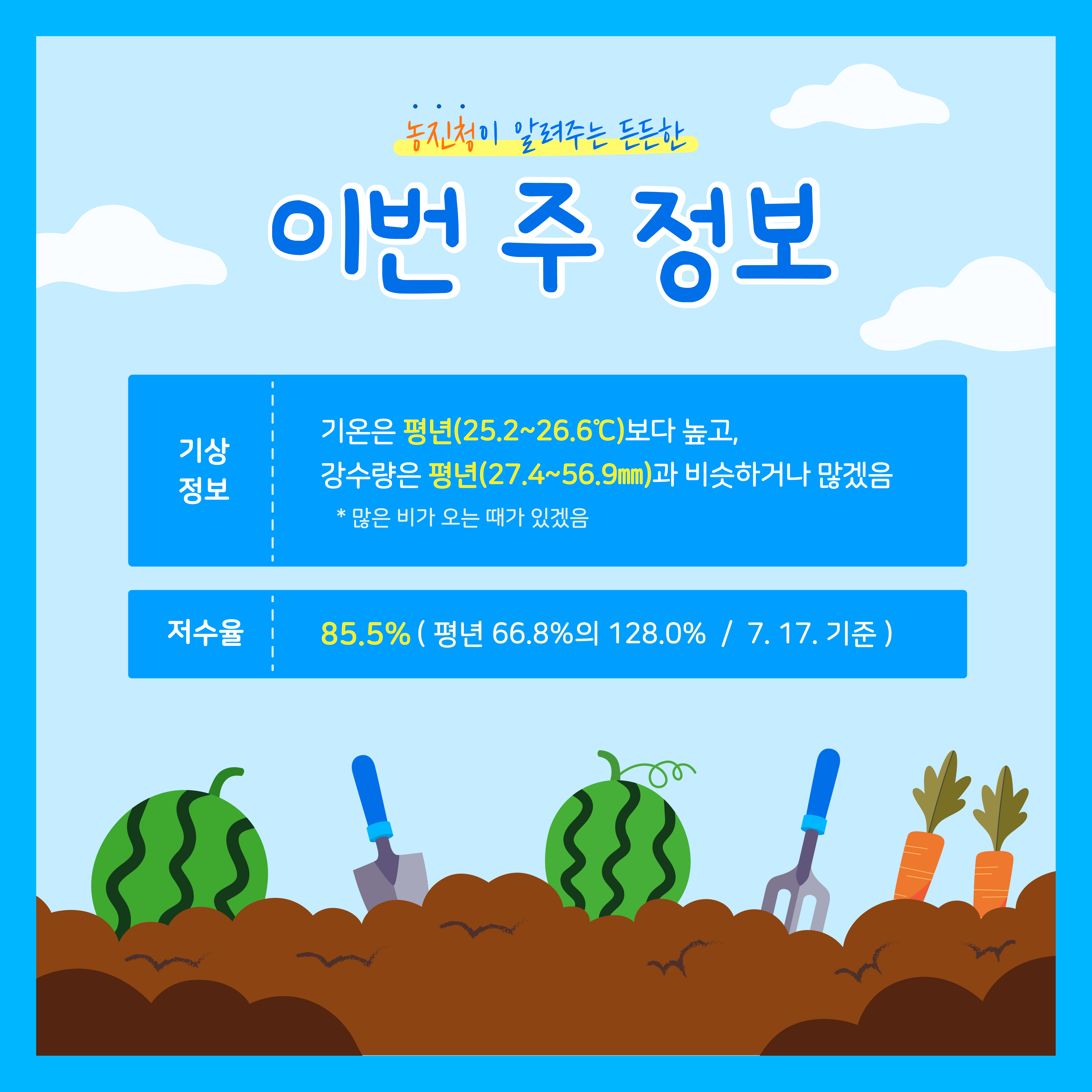 [카드뉴스] 주간농사정보 첨부 이미지