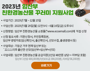  2023년 임산부 친환경농산물 꾸러미 지원사업