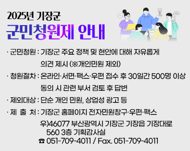 2025년 기장군 군민청원제 안내