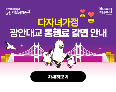  다자녀가정 광안대교 통행료 감면 확대 자세히보기
